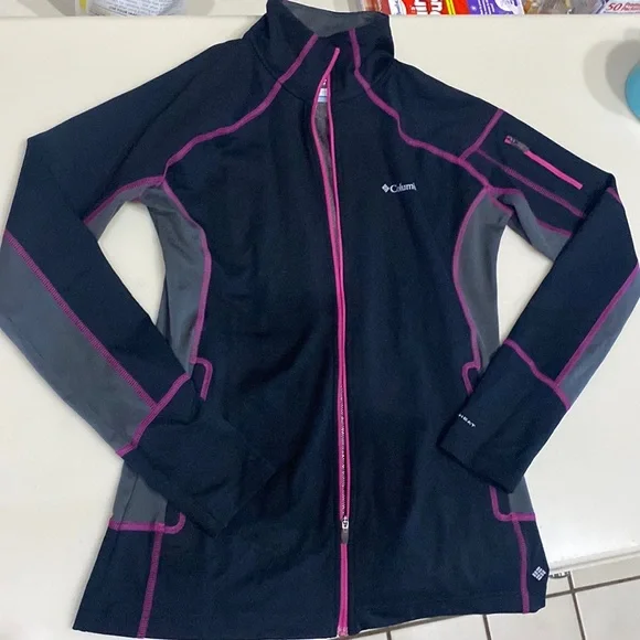 Columbia Women's Black and Pink Jacket - Picture 1 of 4